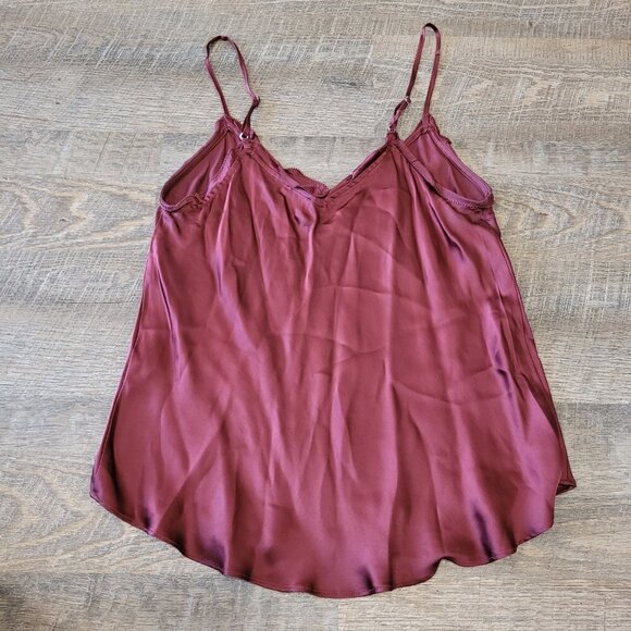 WILFRED | Aritzia Ruffle Camisole Satin Cupro Tank Top | Sz. XS - Picture 6 of 6